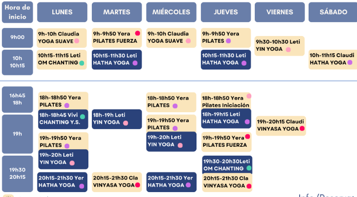 Horario Noviembre