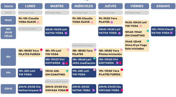 Horario septiembre