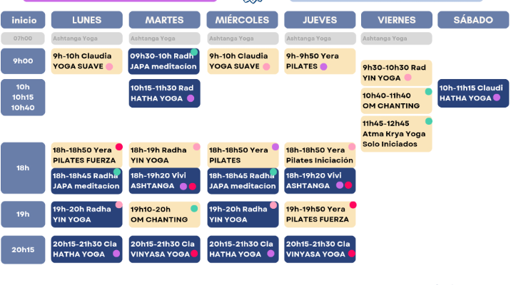 Horario octubre