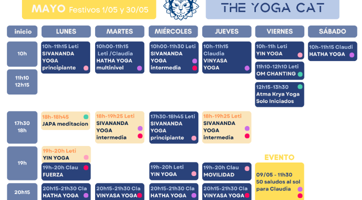 Horario Mayo y Festivos