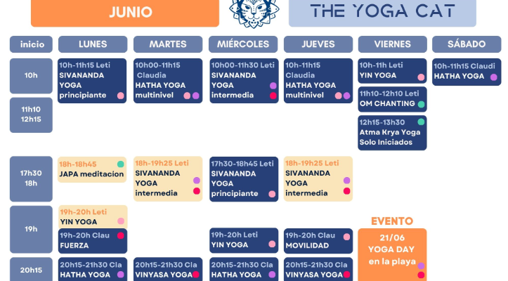 Horario Junio