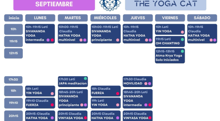 Horario septiembre