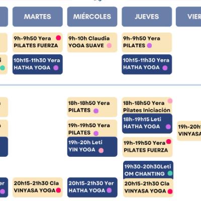 Horario octubre y festivos