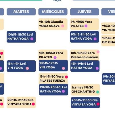 Horario marzo y festivo