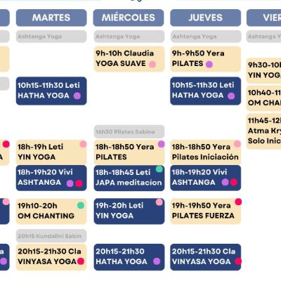 Horario septiembre