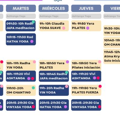 Horario octubre