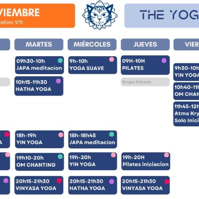 Horario noviembre