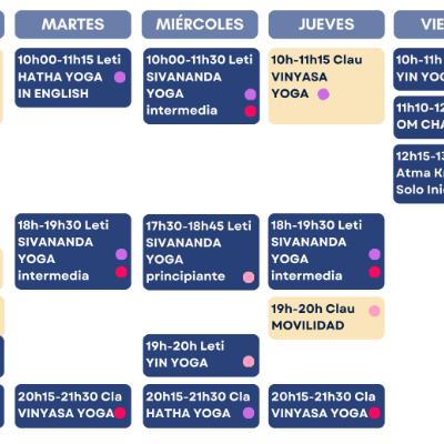 Horario MARZO