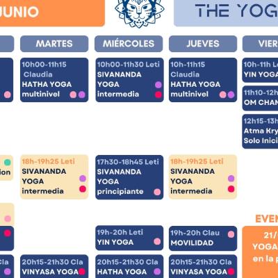 Horario Junio