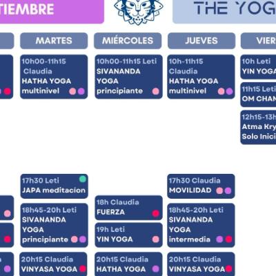 Horario septiembre